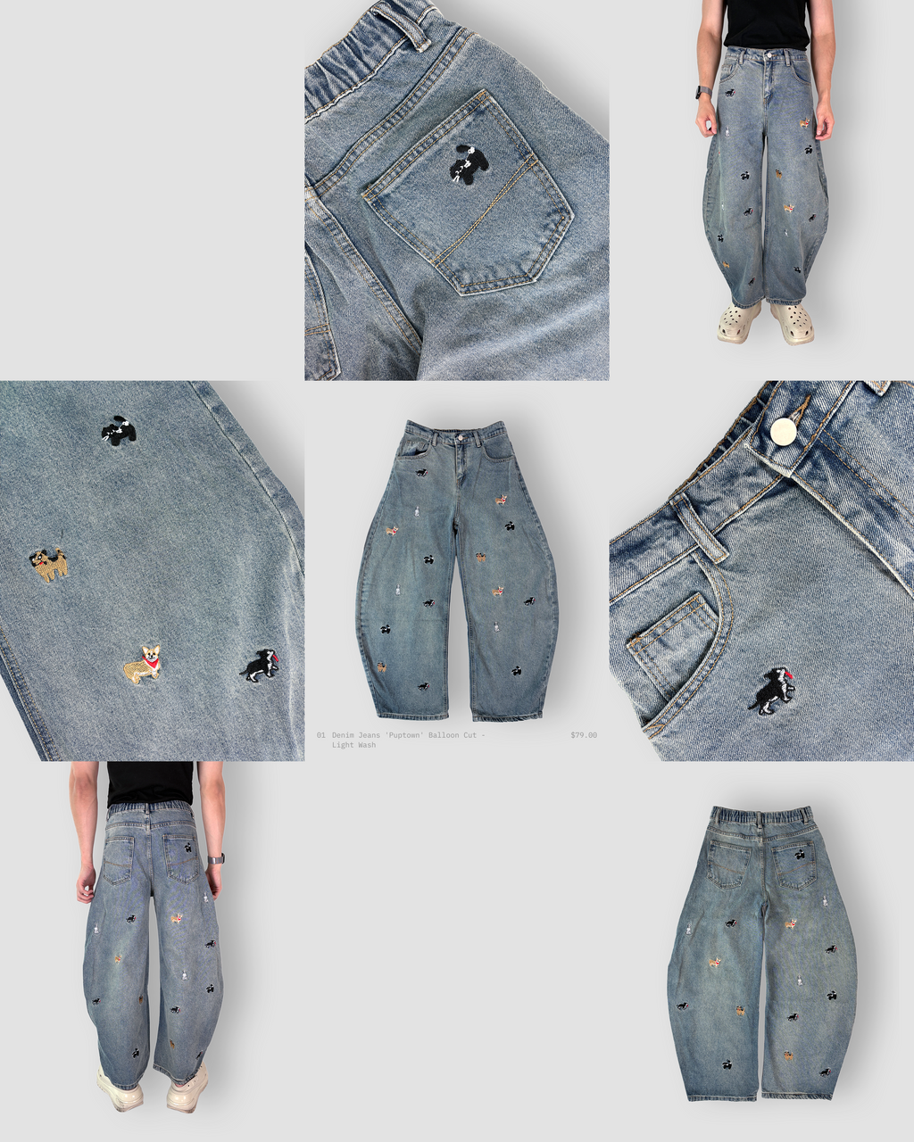 Denim Jeans 'Puptown' Balloon Cut - Light Wash