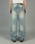 Denim Jeans ‘Hello Kitty Punk Graffiti’ Loose Fit - Light Wash