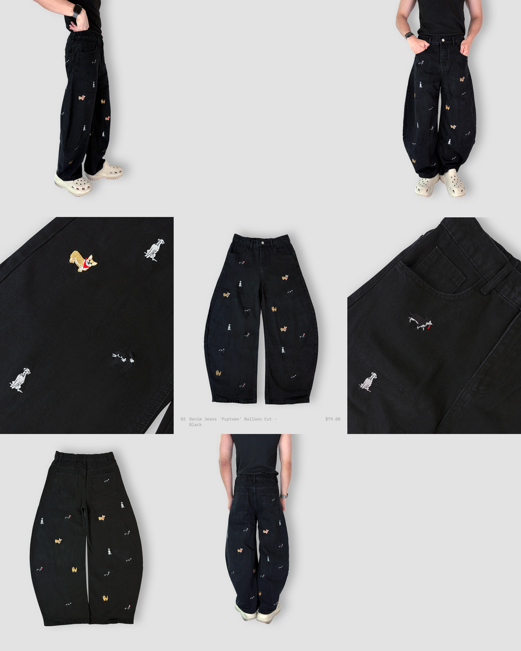 Denim Jeans 'Puptown' Balloon Cut - Black
