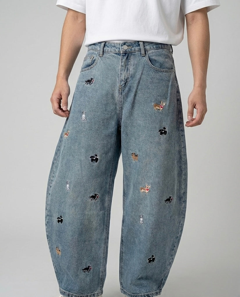 LUV CODE】washed denim balloon pants Balloon Denim in Washed