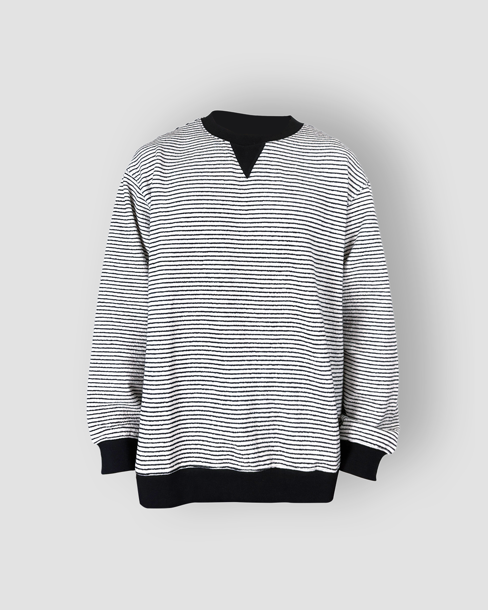 Cozy Stripe Jumper - White/Black