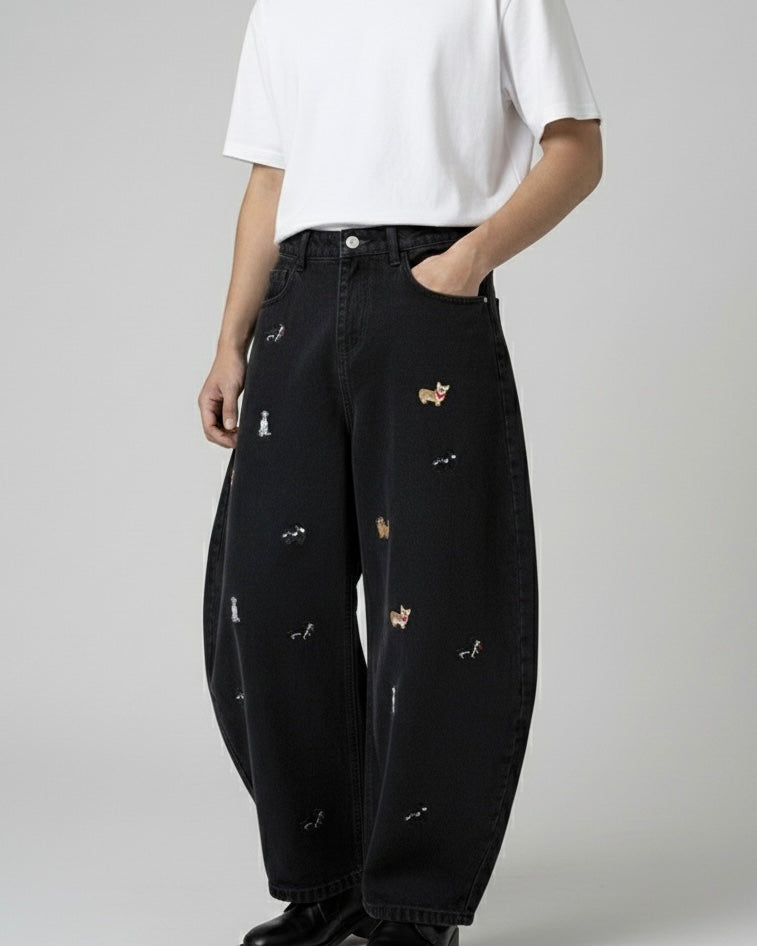 Denim Jeans 'Puptown' Balloon Cut - Black