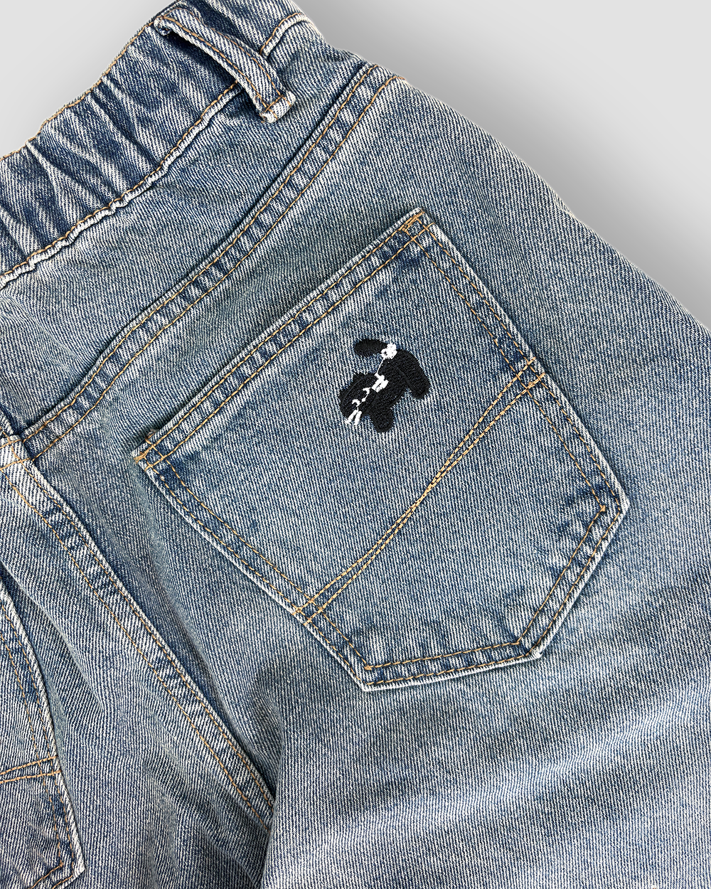 Denim Jeans 'Puptown' Balloon Cut - Light Wash