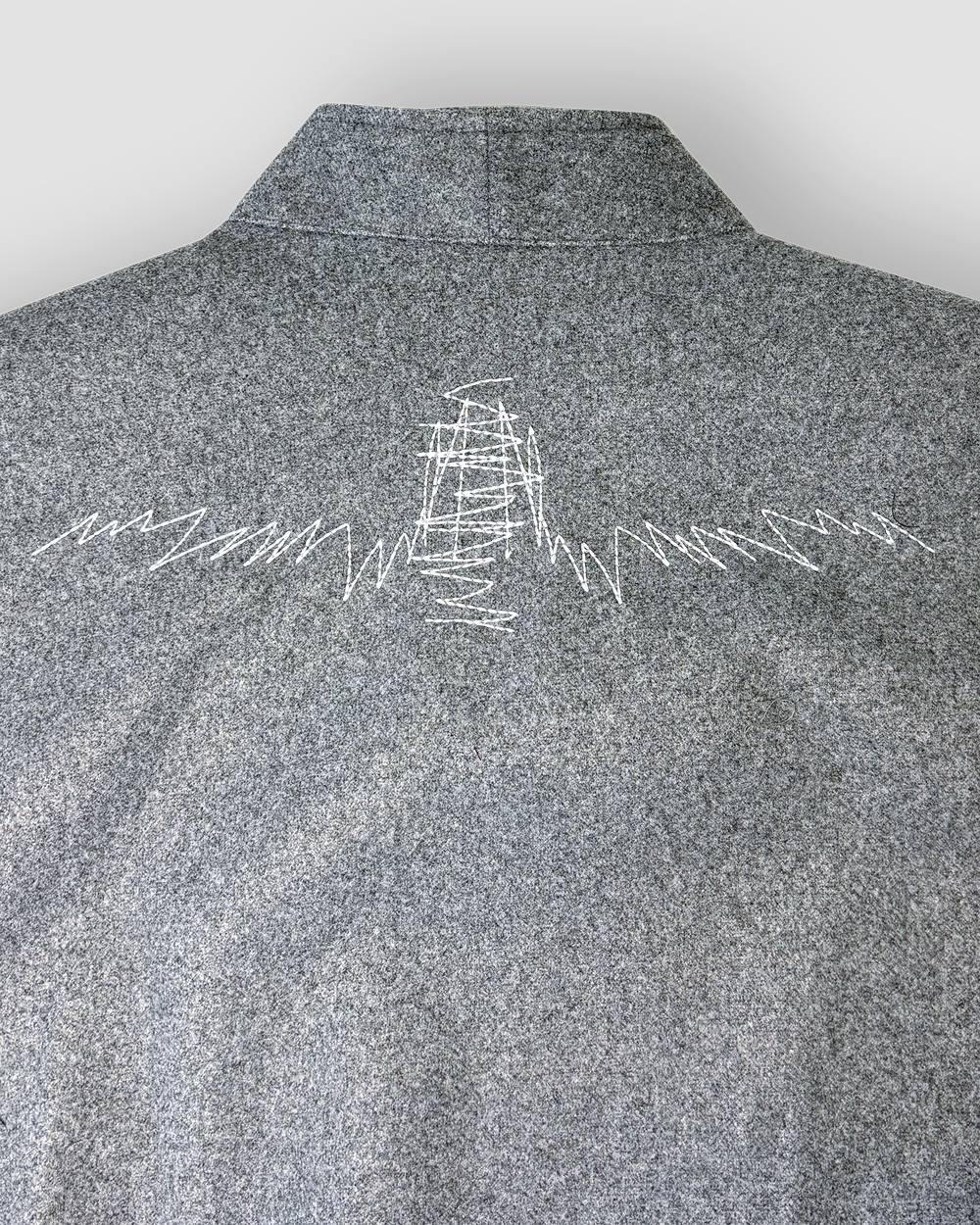 Felted Box Cut Jacket ‘Wide Shoulder’ - Light Grey