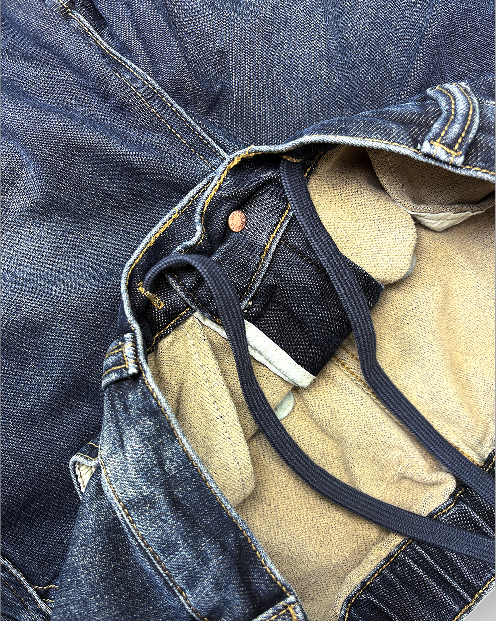 Denim Jeans ‘Liners’ Balloon Cut - Dark Blue