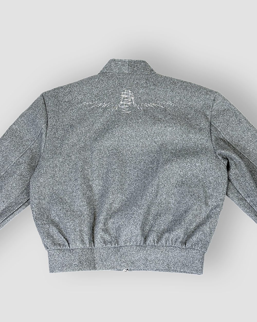 Felted Box Cut Jacket ‘Wide Shoulder’ - Light Grey