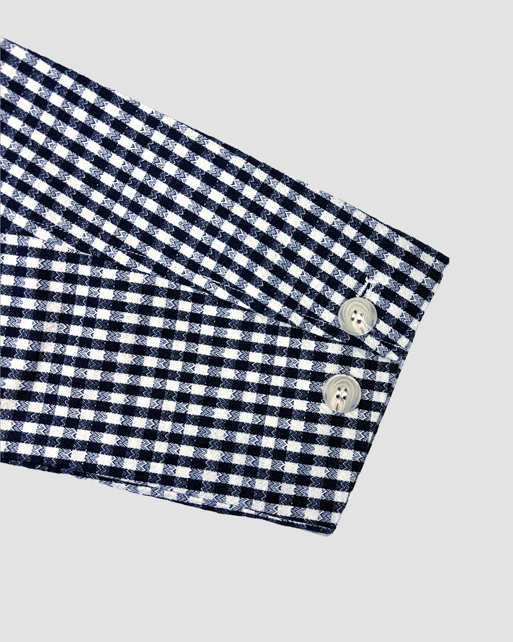 Box Cut Outerwear Checkered Jacket - Dark Blue/White