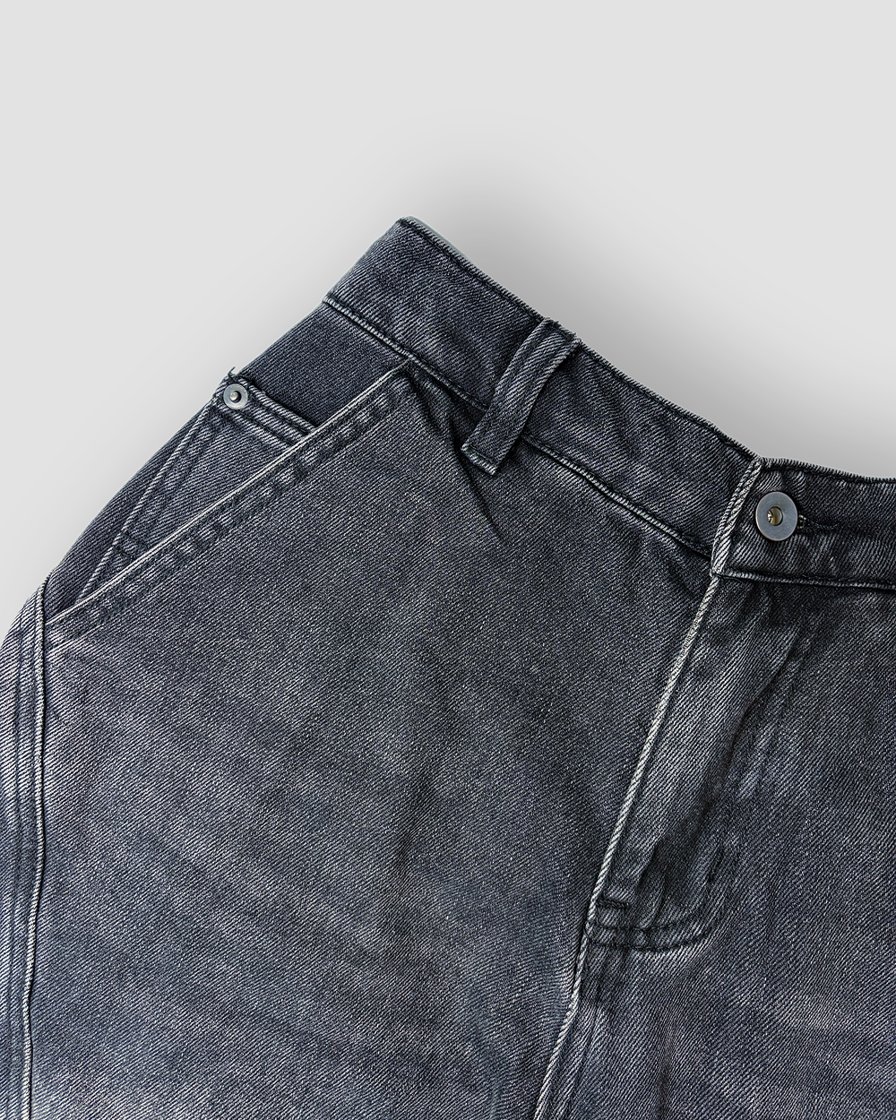Denim Jeans ‘Liners’ Balloon Cut - Dark/Black