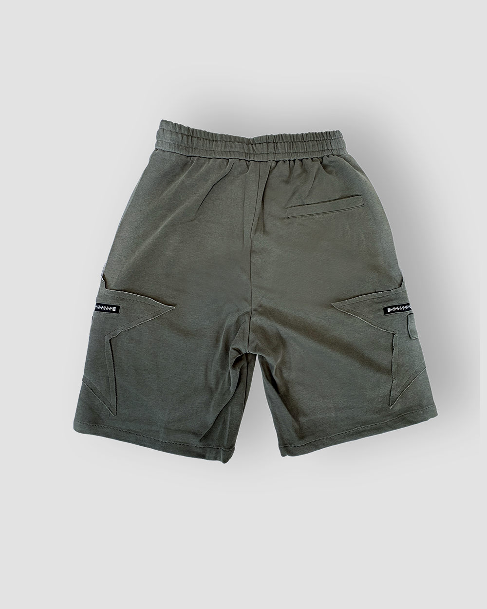 Jogger Drawstring Short ‘Stars’ Pocket Liner - Olive Green