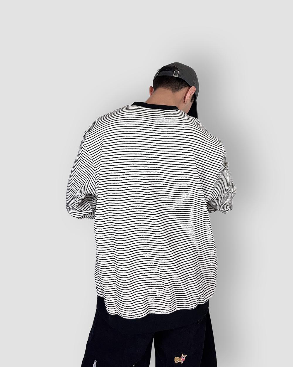 Cozy Stripe Jumper - White/Black