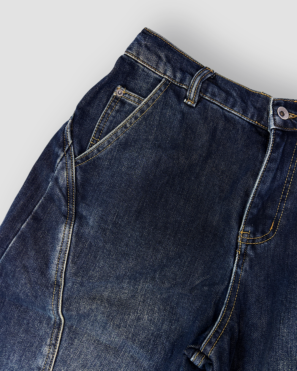 Denim Jeans ‘Liners’ Balloon Cut - Dark Blue