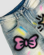 Denim Jeans ‘Hello Kitty Punk Graffiti’ Loose Fit - Light Wash