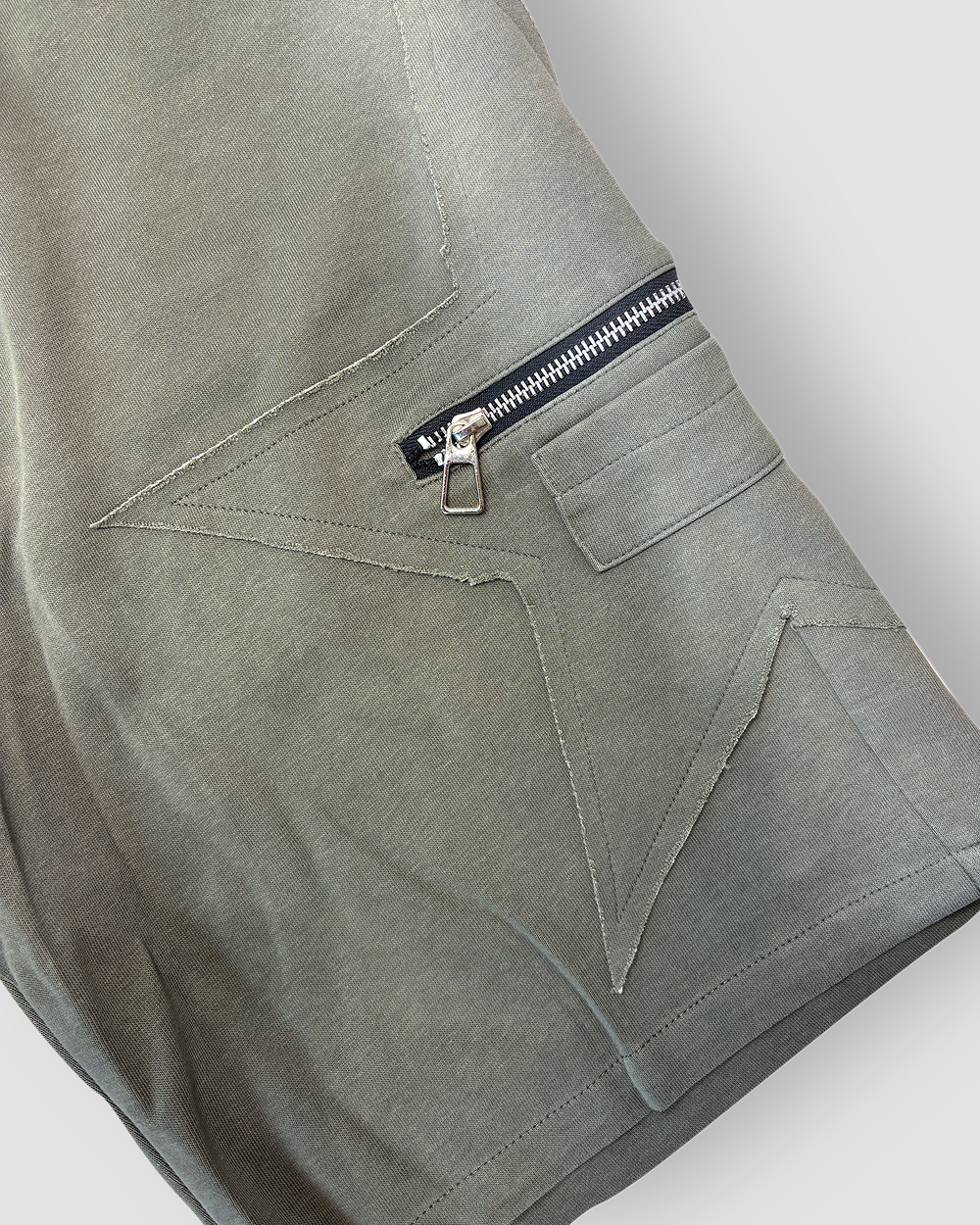 Jogger Drawstring Short ‘Stars’ Pocket Liner - Olive Green