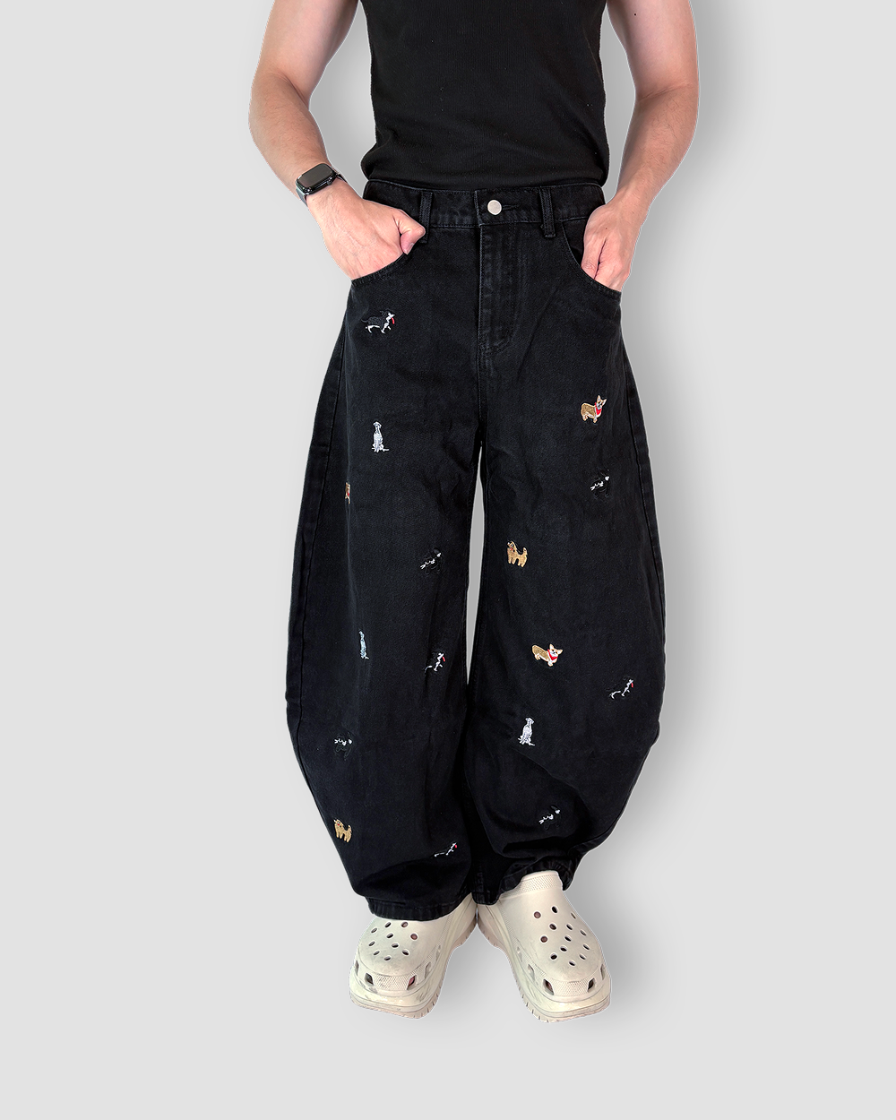 Denim Jeans 'Puptown' Balloon Cut - Black