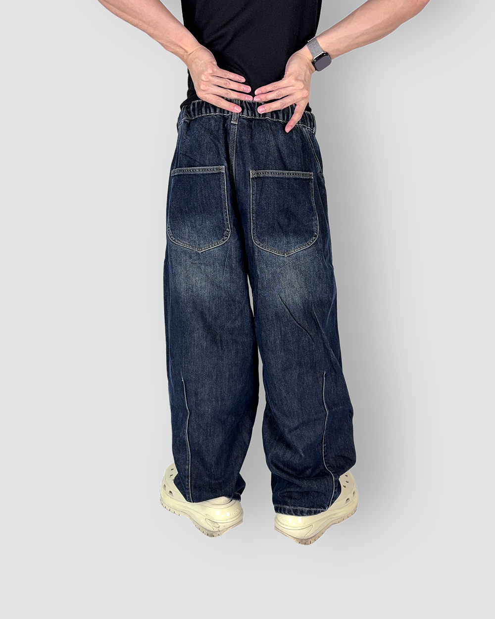 Denim Jeans ‘Liners’ Balloon Cut - Dark Blue
