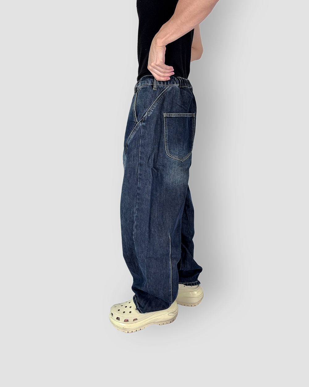 Denim Jeans ‘Liners’ Balloon Cut - Dark Blue