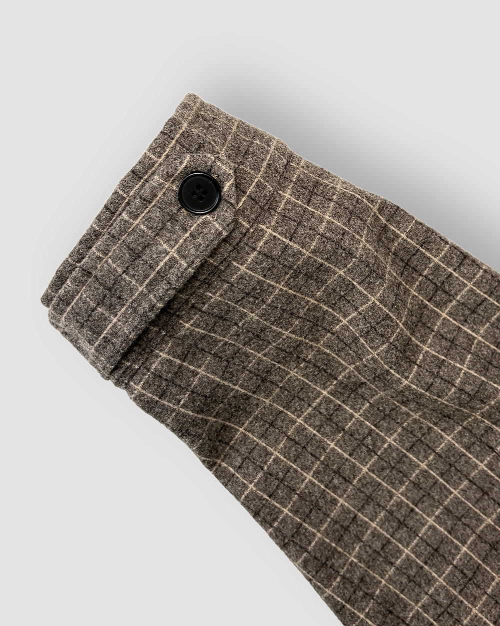 Cozy Box Cut Outerwear ‘Layered’ Checkered Jacket - Brown